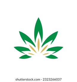 Cannabis leaf logo vector image