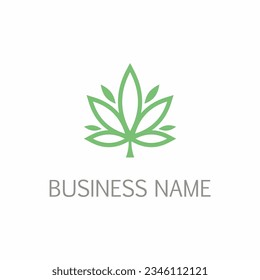  Cannabis leaf logo vector image