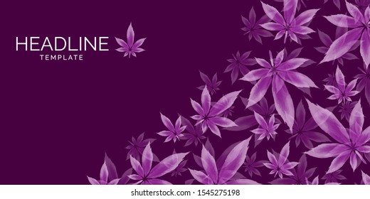 Cannabis leaf, Marijuana herb Vector Background