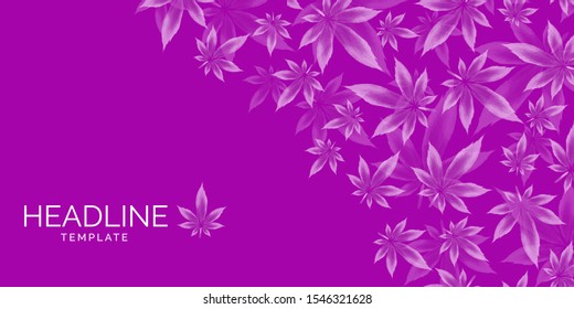 Cannabis leaf, Marijuana herb Vector Background