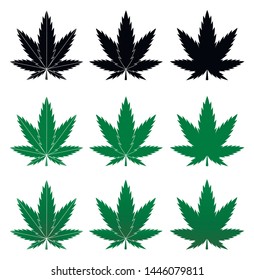 Cannabis leaf marijuana vector illustration ganja 