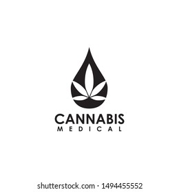 Cannabis Leaf Medical Logo Design Vector Stock Vector (Royalty Free ...