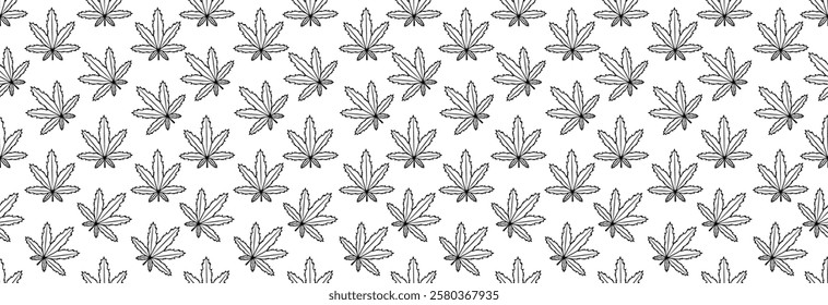 Cannabis leaf, Medical cannabis seamless texture.