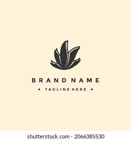 Cannabis Leaf Modern Logo Template design inspiration- vector