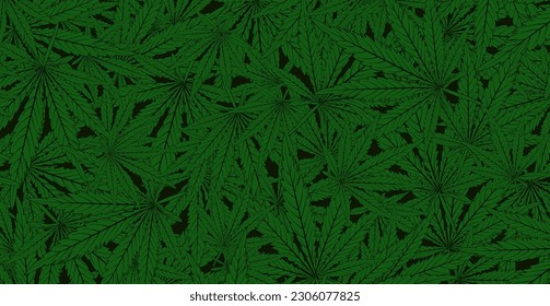 cannabis leaf pattern vector illustration