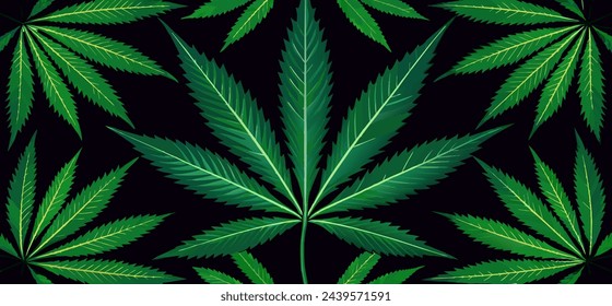 cannabis leaf pattern white background