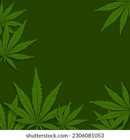 cannabis leaf poster vector background