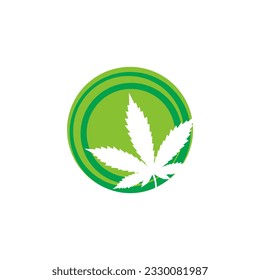 Cannabis leaf sign logo vector image