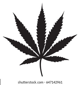 Cannabis leaf silhouette