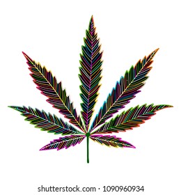 Cannabis leaf, sketch for your design