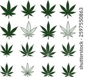 Cannabis Leaf SVG'' Vector Pattern, Weed Leaf Silhouette, Marijuana Leaf Silhouette Illustration