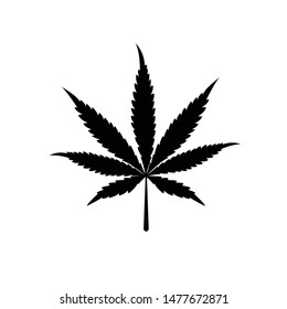 Cannabis leaf symbol icon vector