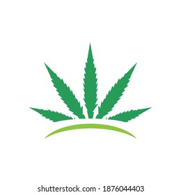 cannabis leaf symbol and icon vector