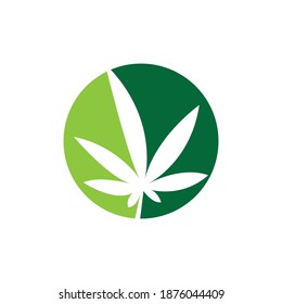 cannabis leaf symbol and icon vector