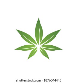 cannabis leaf symbol and icon vector