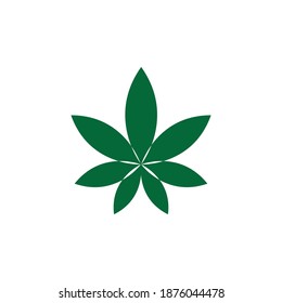 cannabis leaf symbol and icon vector