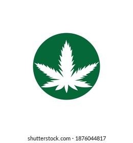 símbolo de hoja de cannabis y vector de iconos
