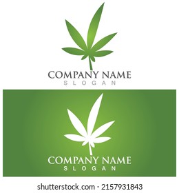 símbolo de hoja de cannabis y vector de iconos
