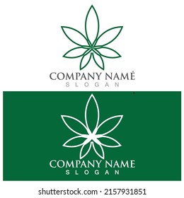 cannabis leaf symbol and icon vector