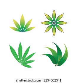 cannabis leaf symbol and icon vector