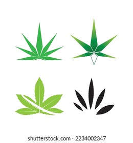 cannabis leaf symbol and icon vector