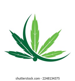 cannabis leaf symbol and icon vector