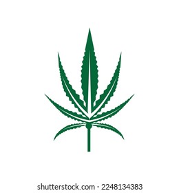 símbolo de hoja de cannabis y vector de iconos