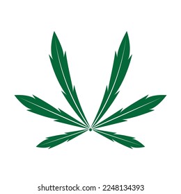 cannabis leaf symbol and icon vector