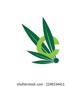 símbolo de hoja de cannabis y vector de iconos