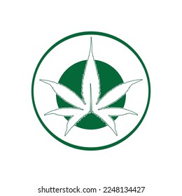 cannabis leaf symbol and icon vector
