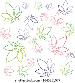 cannabis leaf as template for tshirt design and othe materials
