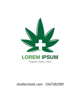 Cannabis leaf template vector illustration icon design