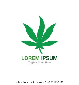 Cannabis leaf template vector illustration icon design