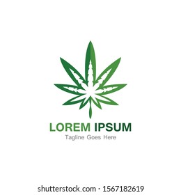 Cannabis leaf template vector illustration icon design