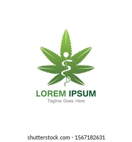Cannabis leaf template vector illustration icon design