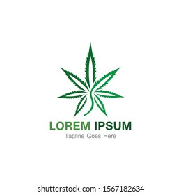 Cannabis leaf template vector illustration icon design