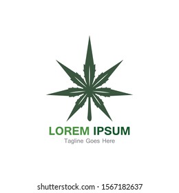 Cannabis leaf template vector illustration icon design