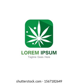 Cannabis leaf template vector illustration icon design