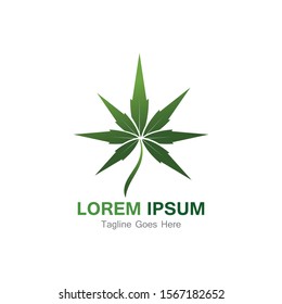 Cannabis leaf template vector illustration icon design