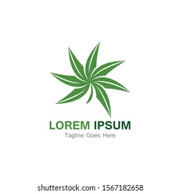 Cannabis leaf template vector illustration icon design