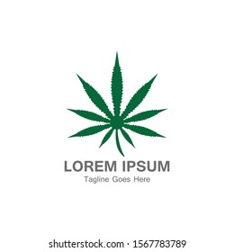 Cannabis leaf template vector illustration icon design