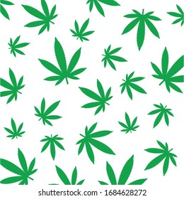 plantilla de diseño de ilustración de fondo del vector de hoja de cannabis