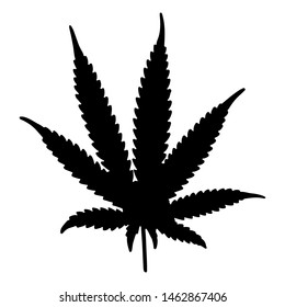 Cannabis leaf vector icon. Vector illustration