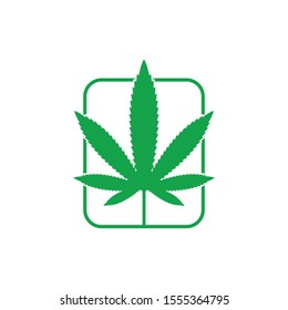 cannabis leaf vector icon illustration design template