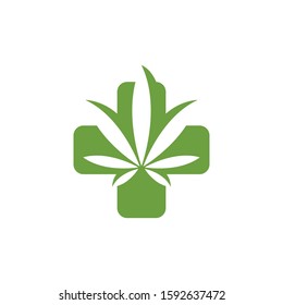 cannabis leaf vector icon illustration design template