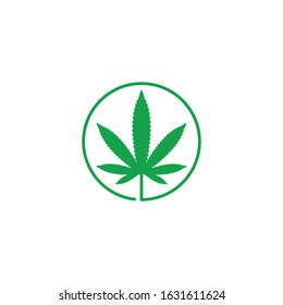 cannabis leaf vector icon illustration design template