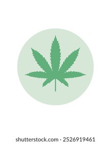 Ícone de vetor folha de cannabis ilustração design ilustração de stock