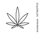 Cannabis leaf vector icon isolated on white background. Marijuana logo symbol modern, simple, vector, icon for website design, mobile app, ui. Vector Illustration