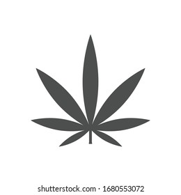 Cannabis leaf vector icon isolated on white background. Weed logo symbol modern, simple, vector, icon for website design, mobile app, ui. Vector Illustration