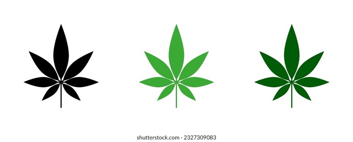 Cannabis leaf vector icon. Medical, ganja cannabis. Vector illustration eps 10